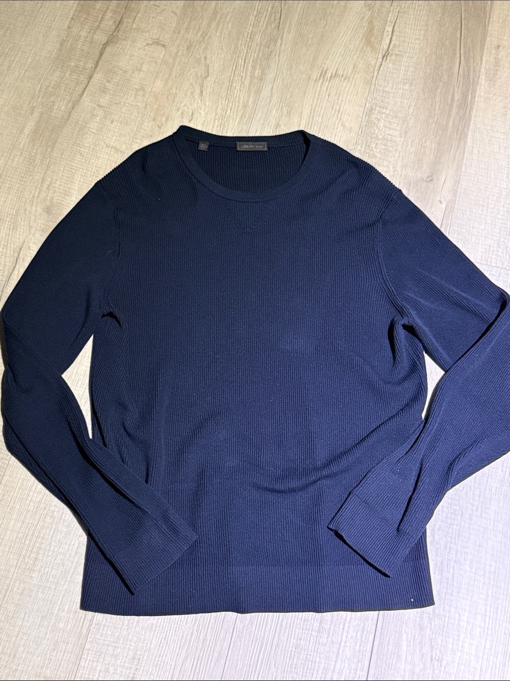 Saks Fifth Avenue Men's Dark Navy Crewneck Thermal Sweater